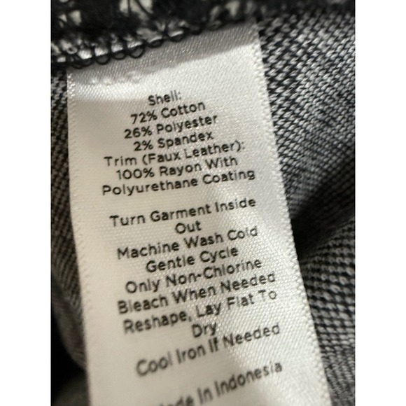 Talbots Pencil Womens Black/White Houndstooth Plaid Cotton Skirt Size 16 Preppy - Picture 6 of 6